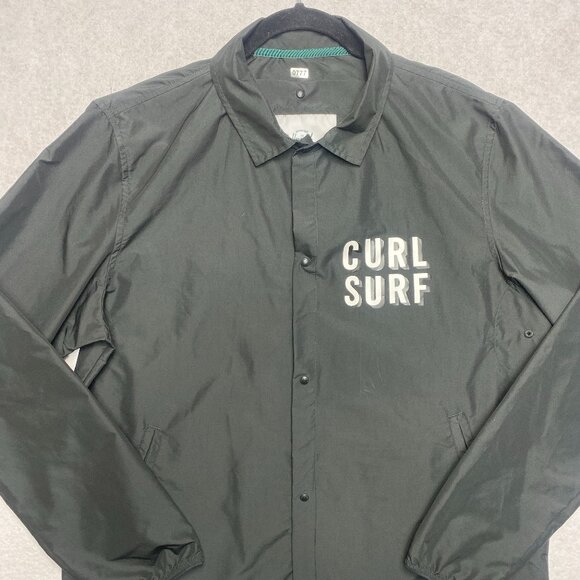 Herschel Rain Jacket Men's M Black Polyester Snap Button Lightweight - Picture 2 of 13